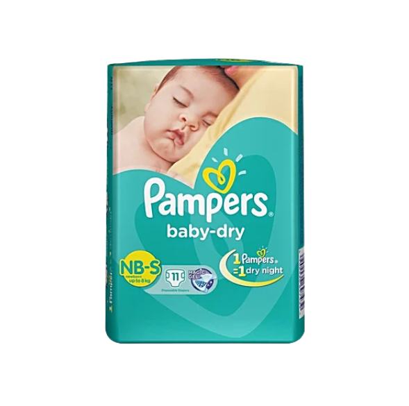 Pampers New Born Baby Dry Diapers, 11 pcs