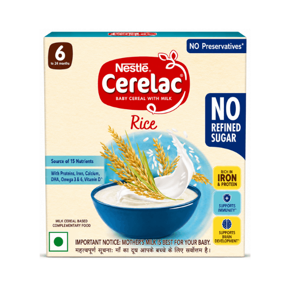 Nestle Cerelac Fortified Baby Cereal with Milk, Rice,