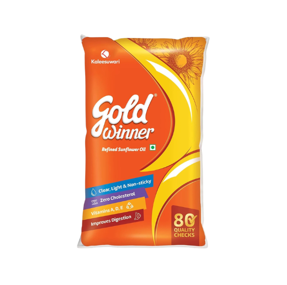 Gold Winner Refined Sunflower Oil Sunflower Oil Pouch