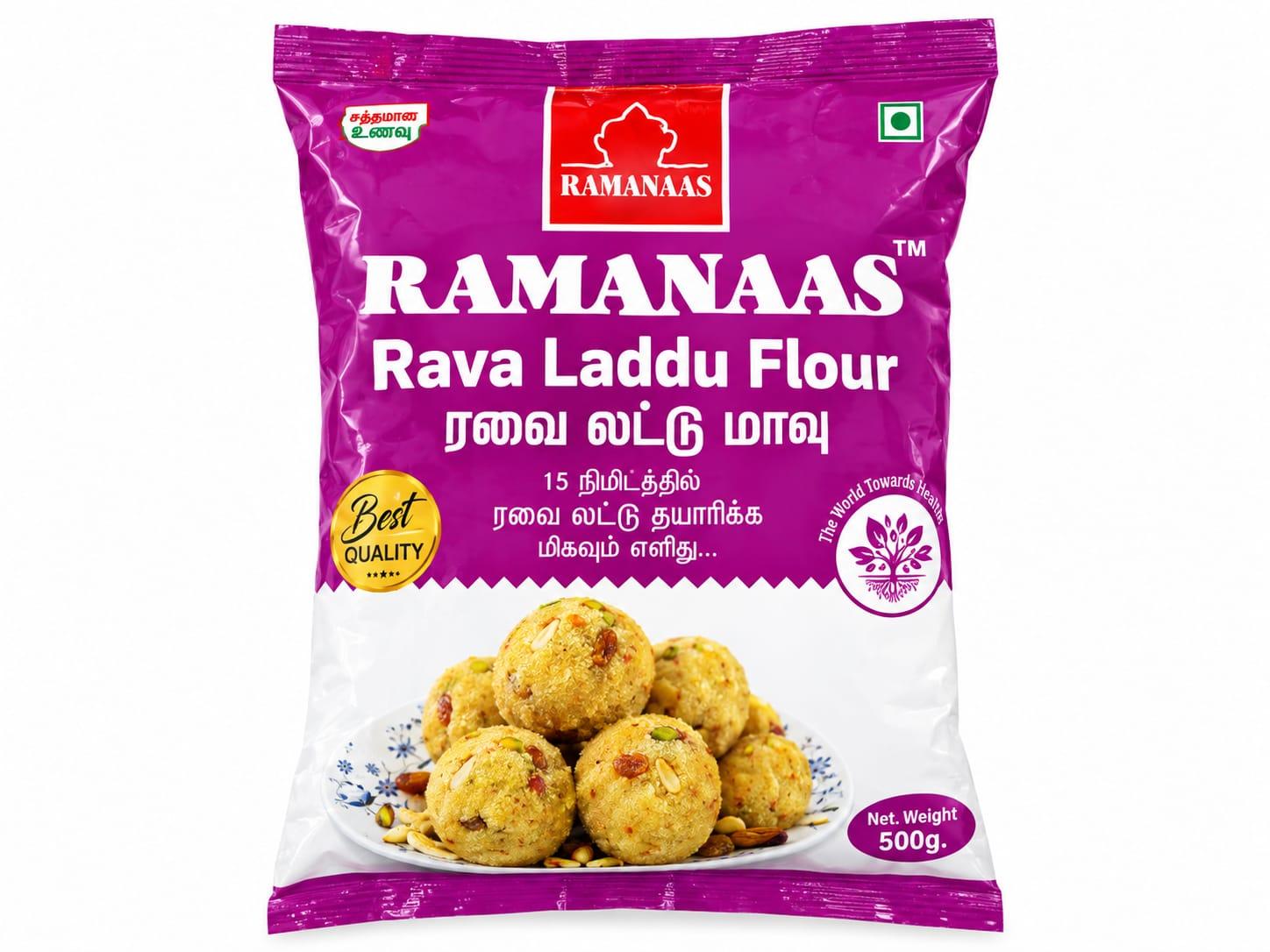 RAMANAAS RAVA LADDU FLOUR   500G